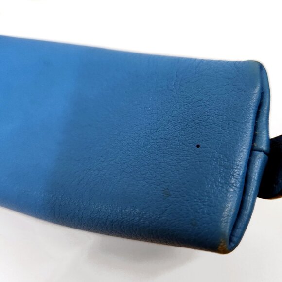 Coach X Peanuts Snoopy Leather Pencil Case 64417 Blue Black Silver Cosmetic Case - Picture 14 of 14